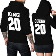 King Queen mit Wunschzahl Pulli Datum Hoodie Geschenkset für Paare Datum