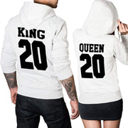 King Queen mit Wunschzahl Pulli Datum Hoodie Geschenkset für Paare Datum