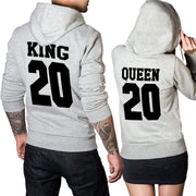 King Queen mit Wunschzahl Pulli Datum Hoodie Geschenkset für Paare Datum