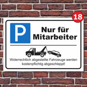 Parkplatzschild Parkverbot parken verboten Halteverbot Hinweisschild Parkplatz
