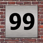 Hausnummer Hausnummernschild in Edelstahl Look Design opt. Abstandhalter, Befes.