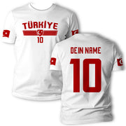 Fußball T-Shirt Türkiye - Türkei T Shirt EM WM - Kurzarm Tshirt - Fußballdress