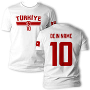 Fußball T-Shirt Türkiye - Türkei T Shirt EM WM - Kurzarm Tshirt - Fußballdress