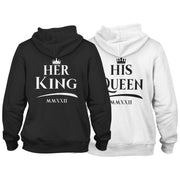 Her King His Queen Pullover Pulli Hoodie Geschenk für Paare im SET Wunschjahr