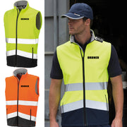 Safety Softshell Warnweste Sicherheitsweste Weste Ordner Security Wunschtext