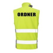 Safety Softshell Warnweste Sicherheitsweste Weste Ordner Security Wunschtext