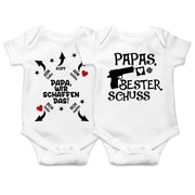 Baby Bodies mit Motiv Papa wir schaffen das Bodysuit Strampler Lustig Geschenk