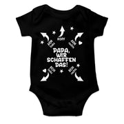 Baby Bodies mit Motiv Papa wir schaffen das Bodysuit Strampler Lustig Geschenk