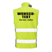 Safety Softshell Warnweste Sicherheitsweste Weste Ordner Security Wunschtext
