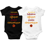 Gala Baby Bodies Babamin ogluyum cünkü cimbomluyum tulum bebek Bodysuit Geschenk