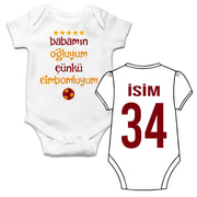 Gala Baby Bodies Babamin ogluyum cünkü cimbomluyum tulum bebek Bodysuit Geschenk