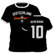 Deutschland Tshirt mit Flagge Wunschname Zahl Trikot Geschenk Fan T-Shirt EM WM