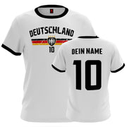 Deutschland Tshirt mit Flagge Wunschname Zahl Trikot Geschenk Fan T-Shirt EM WM