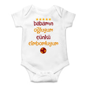 Gala Baby Bodies Babamin ogluyum cünkü cimbomluyum tulum bebek Bodysuit Geschenk
