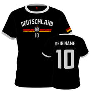 Deutschland Tshirt mit Flagge Wunschname Zahl Trikot Geschenk Fan T-Shirt EM WM