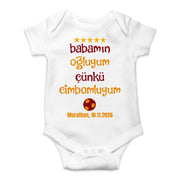 Gala Baby Bodies Babamin ogluyum cünkü cimbomluyum tulum bebek Bodysuit Geschenk