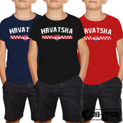 Hrvatska WM Kinder T-Shirt Trikot Shirt mit Wunschname + Zahl Kroatien Geschenk