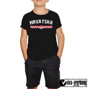 Hrvatska WM Kinder T-Shirt Trikot Shirt mit Wunschname + Zahl Kroatien Geschenk