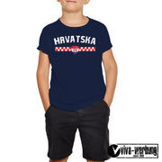Hrvatska WM Kinder T-Shirt Trikot Shirt mit Wunschname + Zahl Kroatien Geschenk