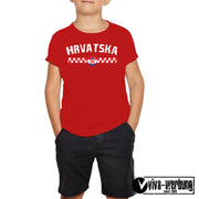Hrvatska WM Kinder T-Shirt Trikot Shirt mit Wunschname + Zahl Kroatien Geschenk