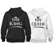 The King His Queen Pullover Pulli Hoodie Geschenk für Paare im SET Weihnachten
