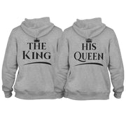 The King His Queen Pullover Pulli Hoodie Geschenk für Paare im SET Weihnachten