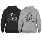 The King His Queen Pullover Pulli Hoodie Geschenk für Paare im SET Weihnachten