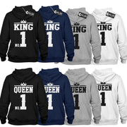 The King His Queen No. 1 Pulli Hoodie Geschenk für Paare im SET Love Partner
