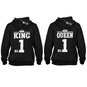 The King His Queen No. 1 Pulli Hoodie Geschenk für Paare im SET Love Partner