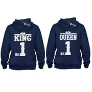 The King His Queen No. 1 Pulli Hoodie Geschenk für Paare im SET Love Partner