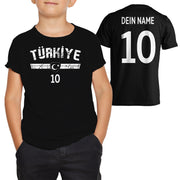 Kinder Tshirt Türkei Kroatien Serbien mit Wunschname Nummer Geschenk Flagge