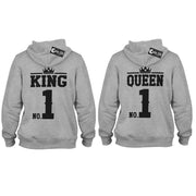 The King His Queen No. 1 Pulli Hoodie Geschenk für Paare im SET Love Partner
