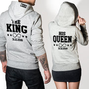 The King His Queen No. 1 Pulli Hoodie Geschenk für Paare im SET Love Partner