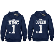 The King His Queen No. 1 Pulli Hoodie Geschenk für Paare im SET Love Partner