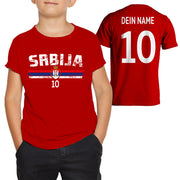 Kinder Tshirt Türkei Kroatien Serbien mit Wunschname Nummer Geschenk Flagge