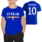 Italia Italien WM T-Shirt Trikot Shirt mit Wunschname Kinder Squadra Geschenk