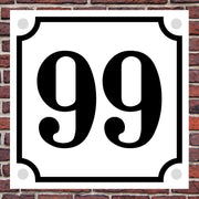 Hausnummernschild Anthrazit modernes Design Hausnummer Straßenname Abstandhalter