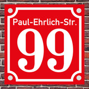 Hausnummernschild Anthrazit modernes Design Hausnummer Straßenname Abstandhalter
