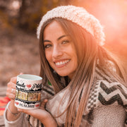 Tasse mit Wunschtext, Datum, 4 Bilder im Filmstreifendesign hochglanz Geschenk