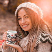 Tasse mit Wunschtext, Datum, 4 Bilder im Filmstreifendesign hochglanz Geschenk