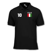 Italien Italia T-Shirt Flagge Optional mit Name und Zahl Polo-Shirt ohne Namen