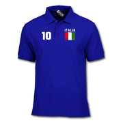 Italien Italia T-Shirt Flagge Optional mit Name und Zahl Polo-Shirt ohne Namen