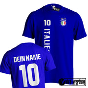 Italien Italia T-Shirt Flagge Optional mit Name und Zahl Polo-Shirt ohne Namen
