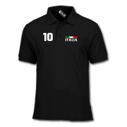 Italien Italia T-Shirt Flagge Optional mit Name und Zahl Polo-Shirt ohne Namen