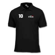 Italien Italia T-Shirt Flagge Optional mit Name und Zahl Polo-Shirt ohne Namen