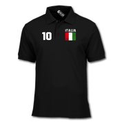 Italien Italia T-Shirt Flagge Optional mit Name und Zahl Polo-Shirt ohne Namen