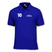 Italien Italia T-Shirt Flagge Optional mit Name und Zahl Polo-Shirt ohne Namen