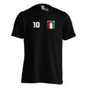 Italien Italia T-Shirt Flagge Optional mit Name und Zahl Polo-Shirt ohne Namen