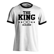 The King His Queen T-Shirt mit Datum infinity Pärchen Geschenk Love Liebe im Set