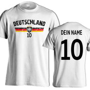 Fußball T-Shirt mit Name & Nummer für Herren Damen  viele Länder Geschenk Trikot